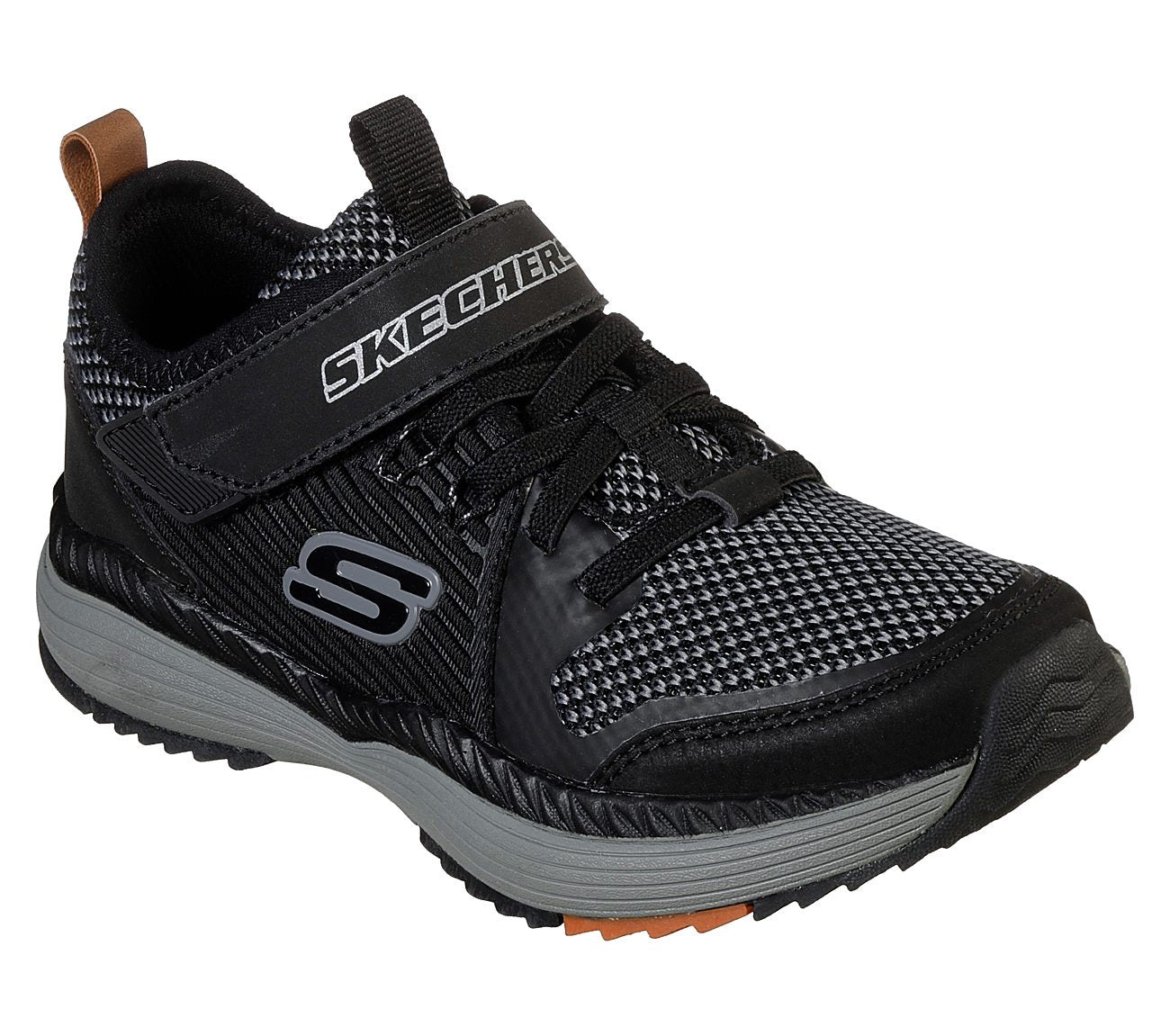 Skechers 98131L Black/Grey Power Drift Boys Trainers - elevate your sole
