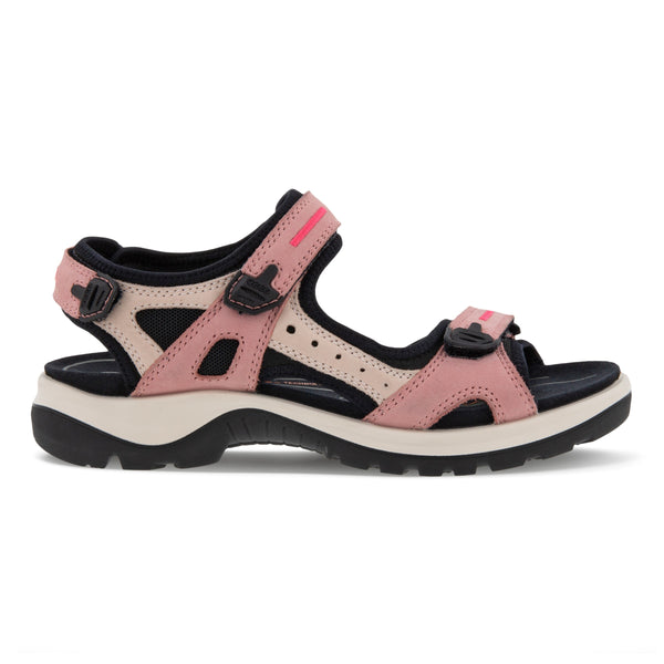 Ecco Offroad Yucatan 069563 52437 Ladies Damask Rose Pink Nubuck Arch Support Touch Fastening Sandals