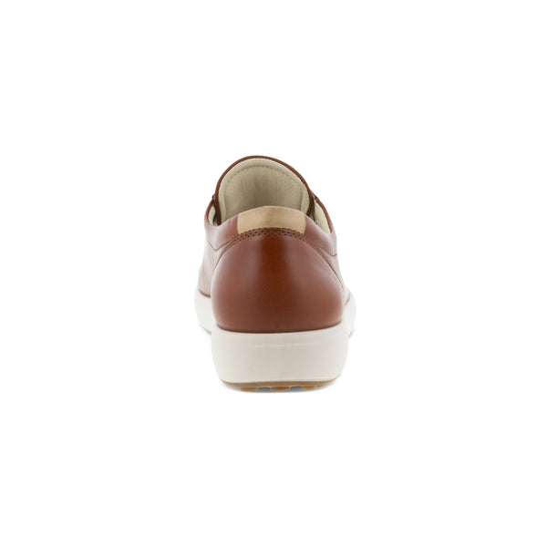Ecco Soft 7 430003 01053 Ladies Cognac Leather Arch Support Lace Up Shoes