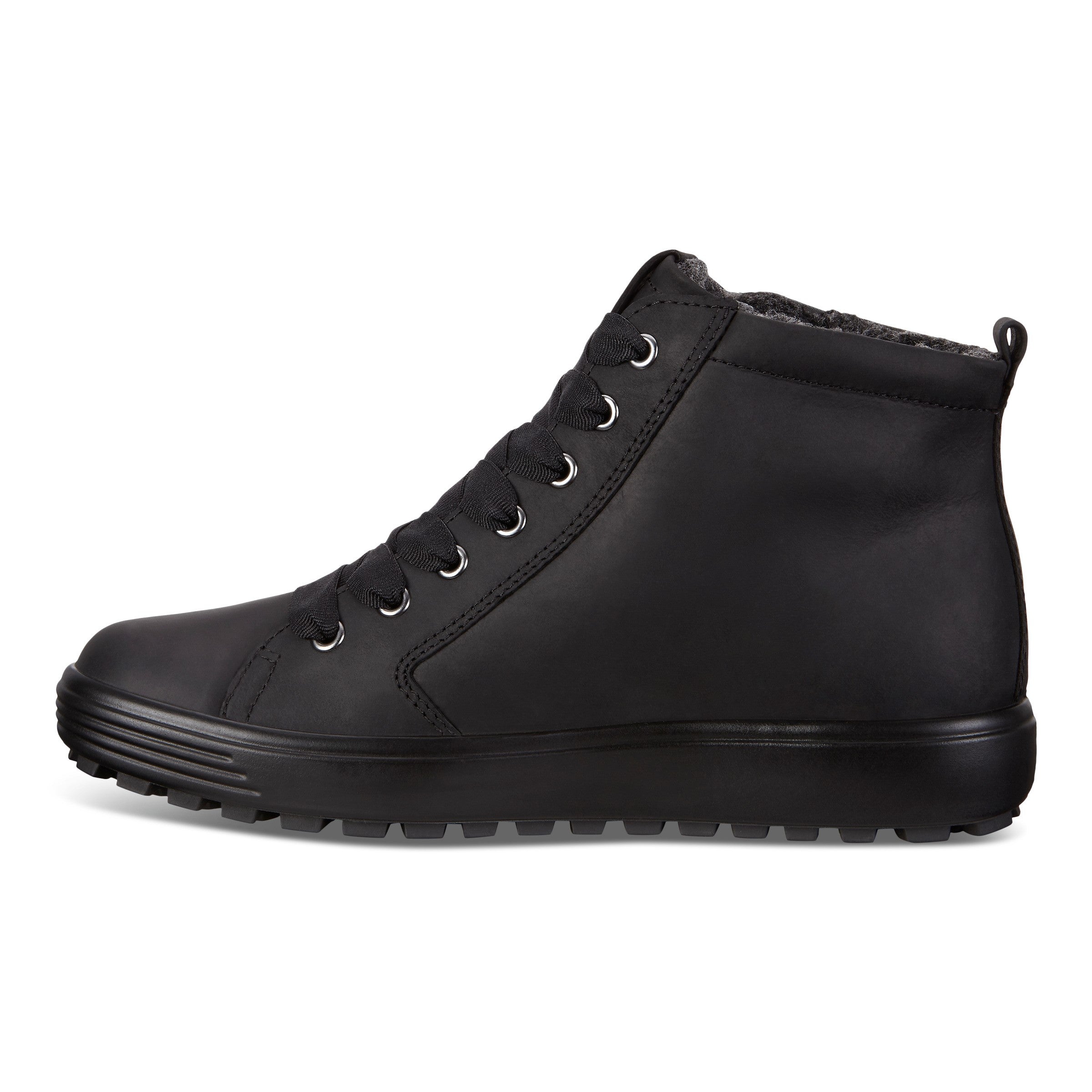 Ecco Soft 7 Tred GTX Hi 450163 02001 Ladies Black Nubuck Waterproof Arch Support Zip & Lace Ankle Boots