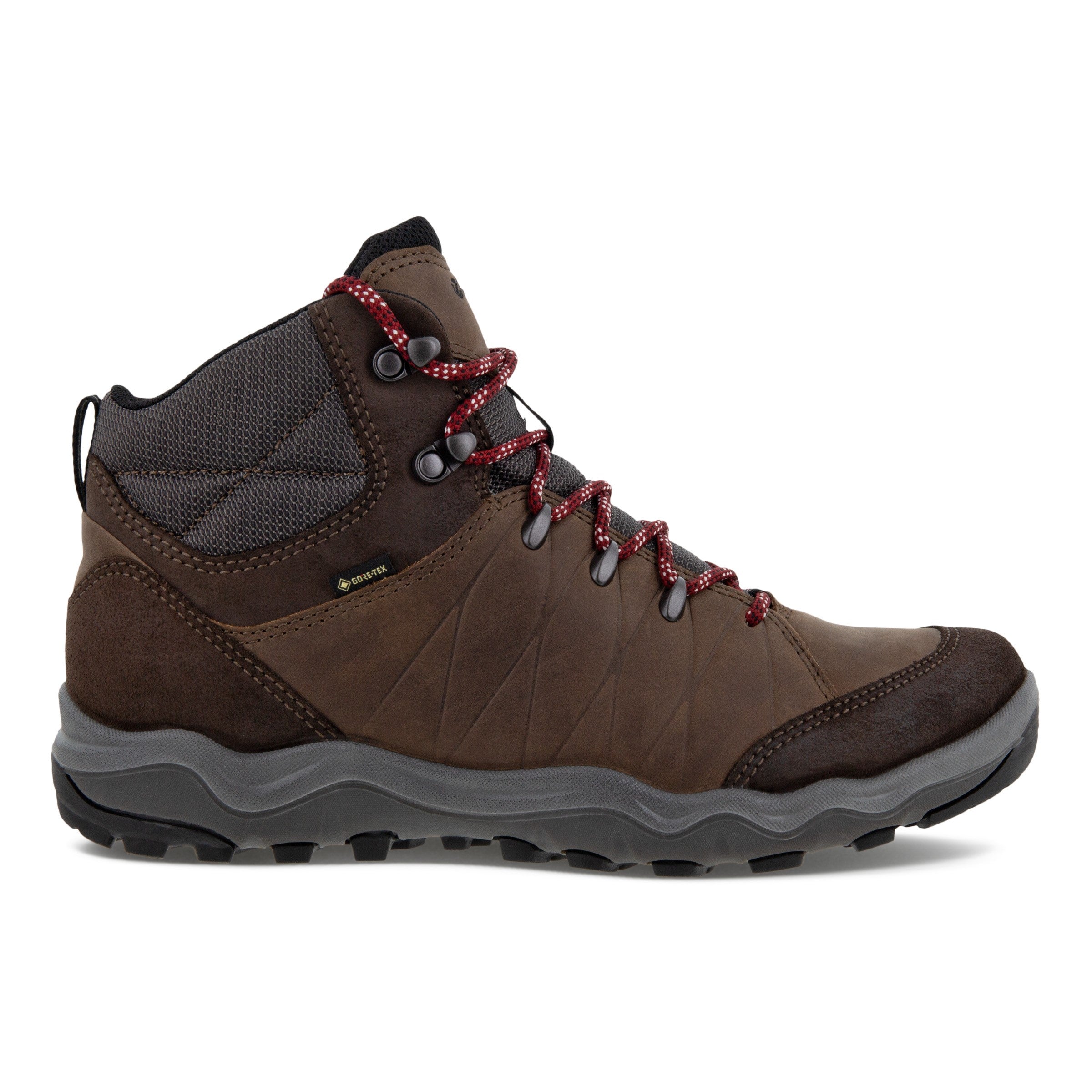 Ecco Ulterra M Mid GTX 823224 55821 Mens Licorice &n Coffee Leather Waterproof Lace Up Ankle Boots