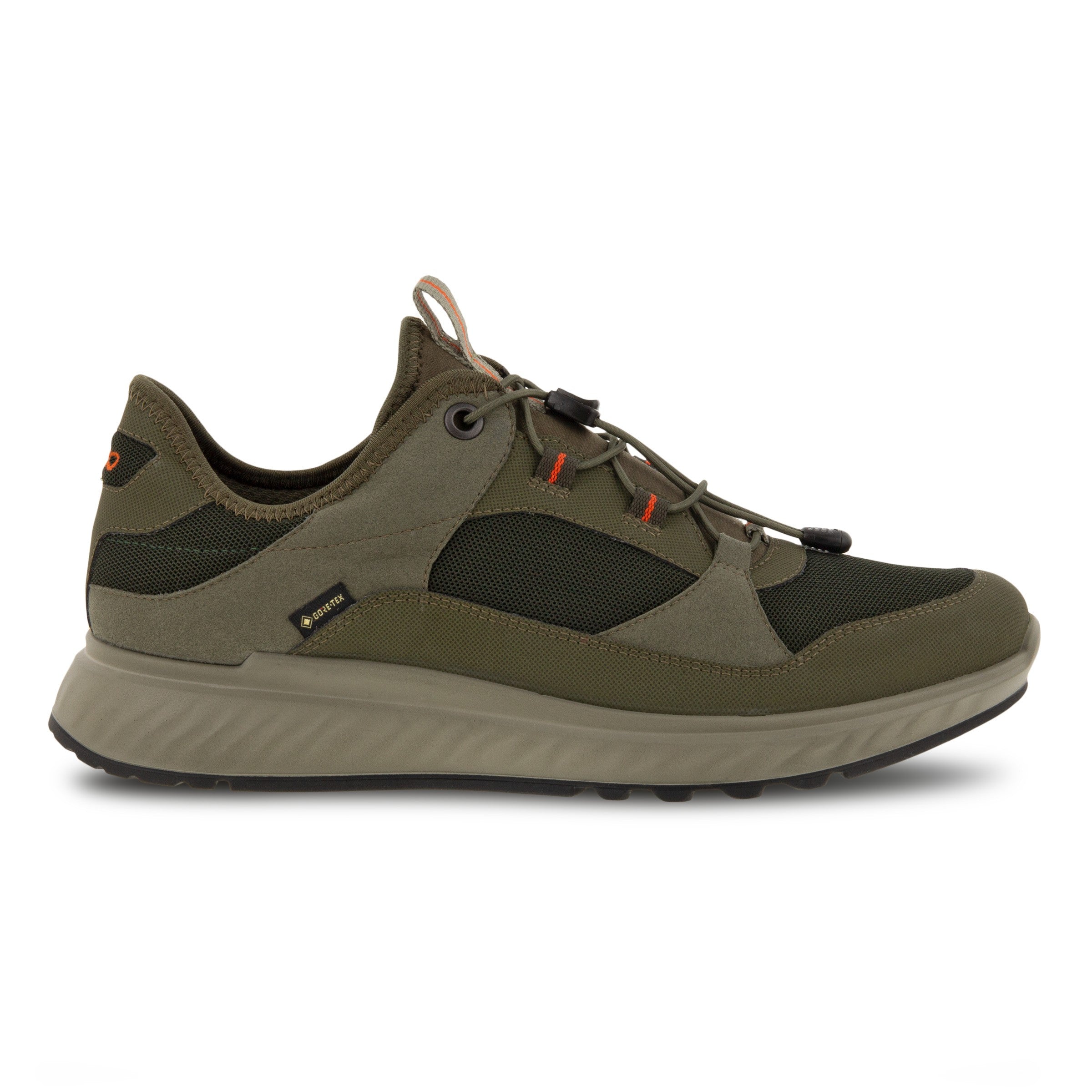 Ecco Exostride M Low GTX 835334 60412 Mens Leaf & Deep Forrest Green Textile Waterproof Elasticated Shoes
