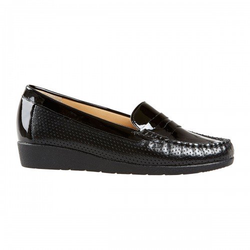 Van Dal Sheldon Black Patent Leather Loafer Shoes - elevate your sole