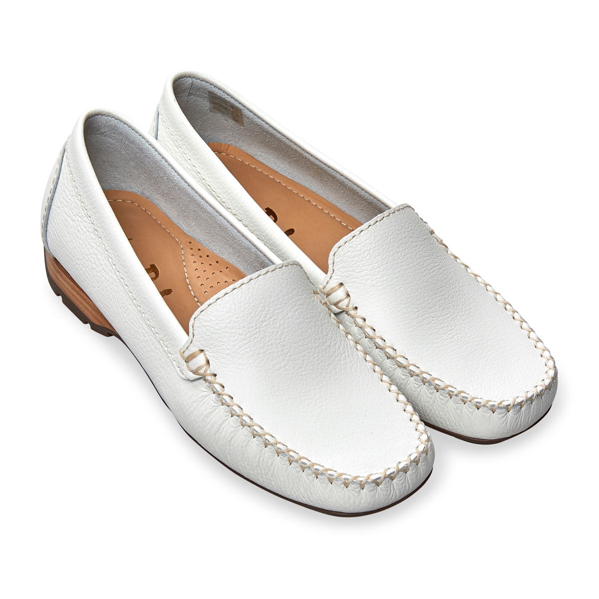 Van Dal Sanson Ladies White Leather Loafers