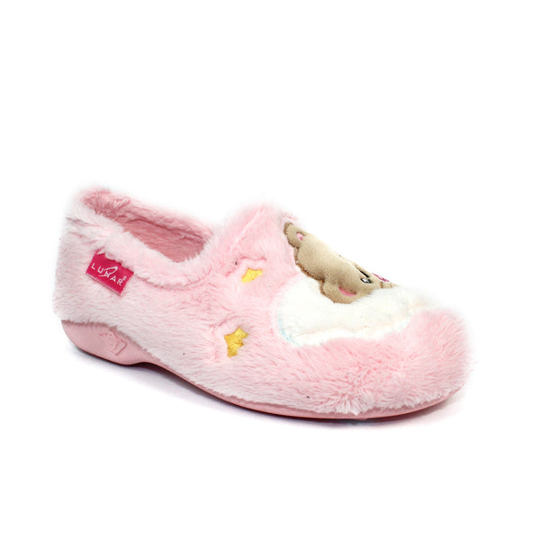 Lunar Teddy KCA002 Girls Pink Full Slippers