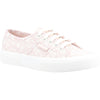 Superga 2750 Print Ladies White And Pink Cotton Lace Up Trainers