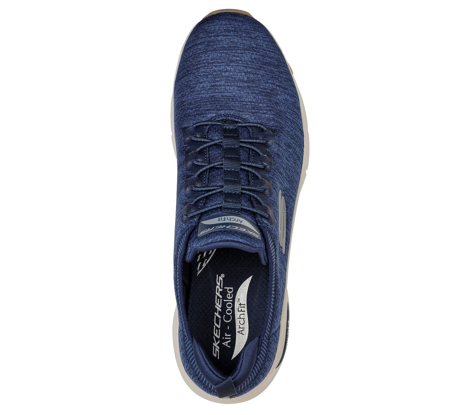 Skechers 232301 Arch Fit Waveport Mens Navy Textile Arch Support Elasticated Trainers