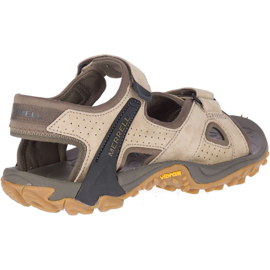 Merrell Kahuna 4 Strap Ladies Taupe Leather & Textile Touch Fastening Sandals