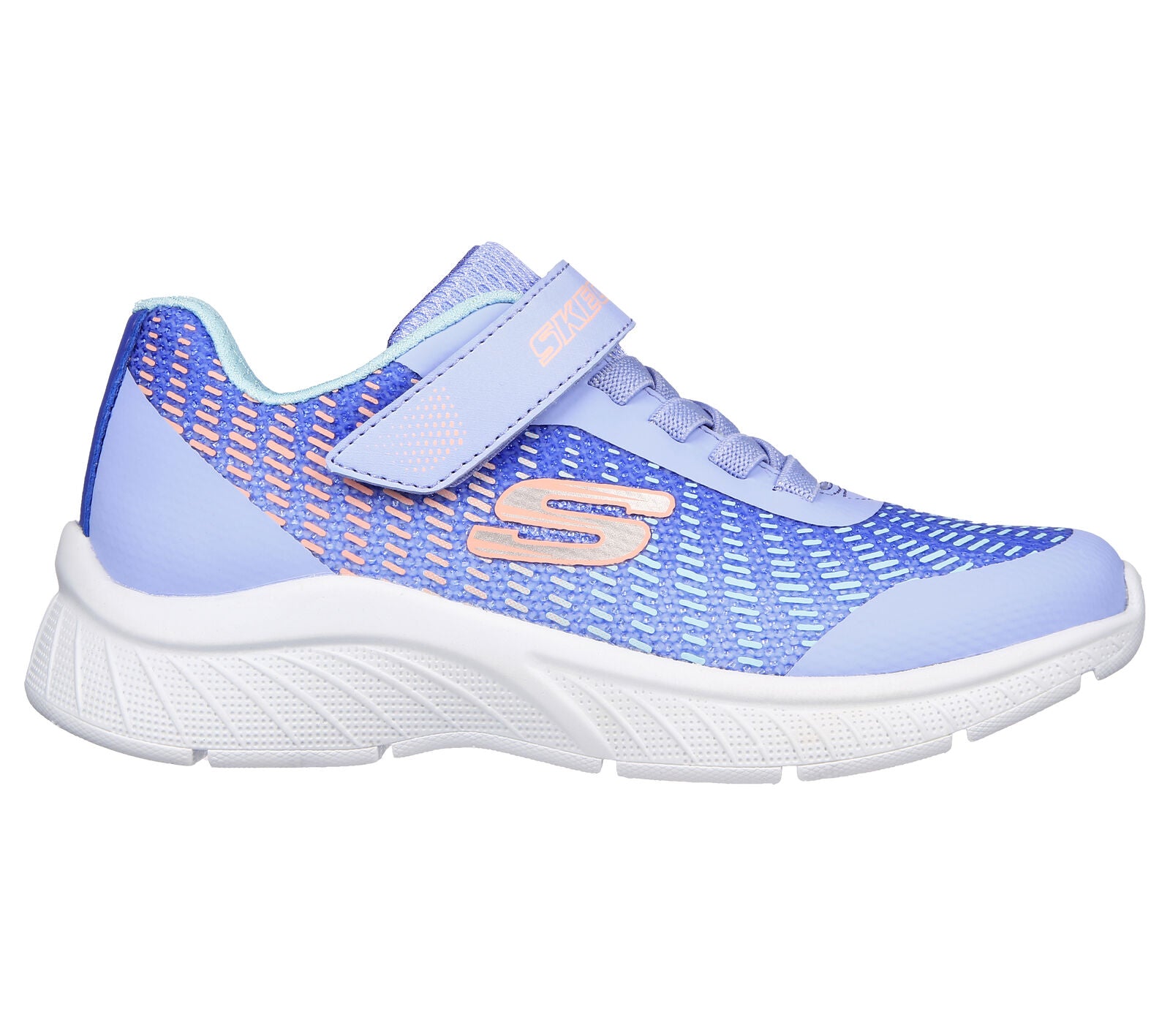 Skechers 303532L Microspec Plus Disco Dreaming Girls Lavender Multi Textile Touch Fastening Trainers