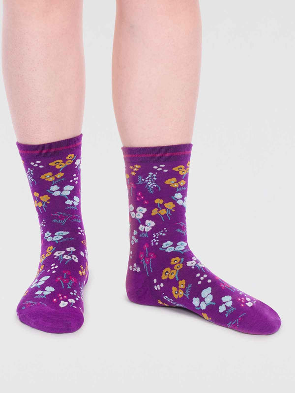 Thought SPW 796 Laney Ladies Organic Cotton Floral Socks