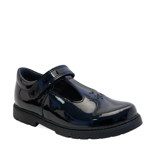 StartRite Liberty 1744_3 Girls Black Patent Leather Touch Fastening School Shoes