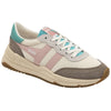 Gola Jupiter Ladies Off White And Pink Leather & Textile Lace Up Trainers