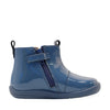 StartRite Wonderland 0789_2 Girls Dusty Blue Patent Leather Side Zip Ankle Boots