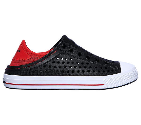 Skechers 91995L Guzman Stepz Boys Black and Red Slip On Shoes