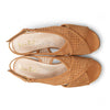 Van Dal Elan Ladies Camel Brown Perforated Suede Slingback Sandals