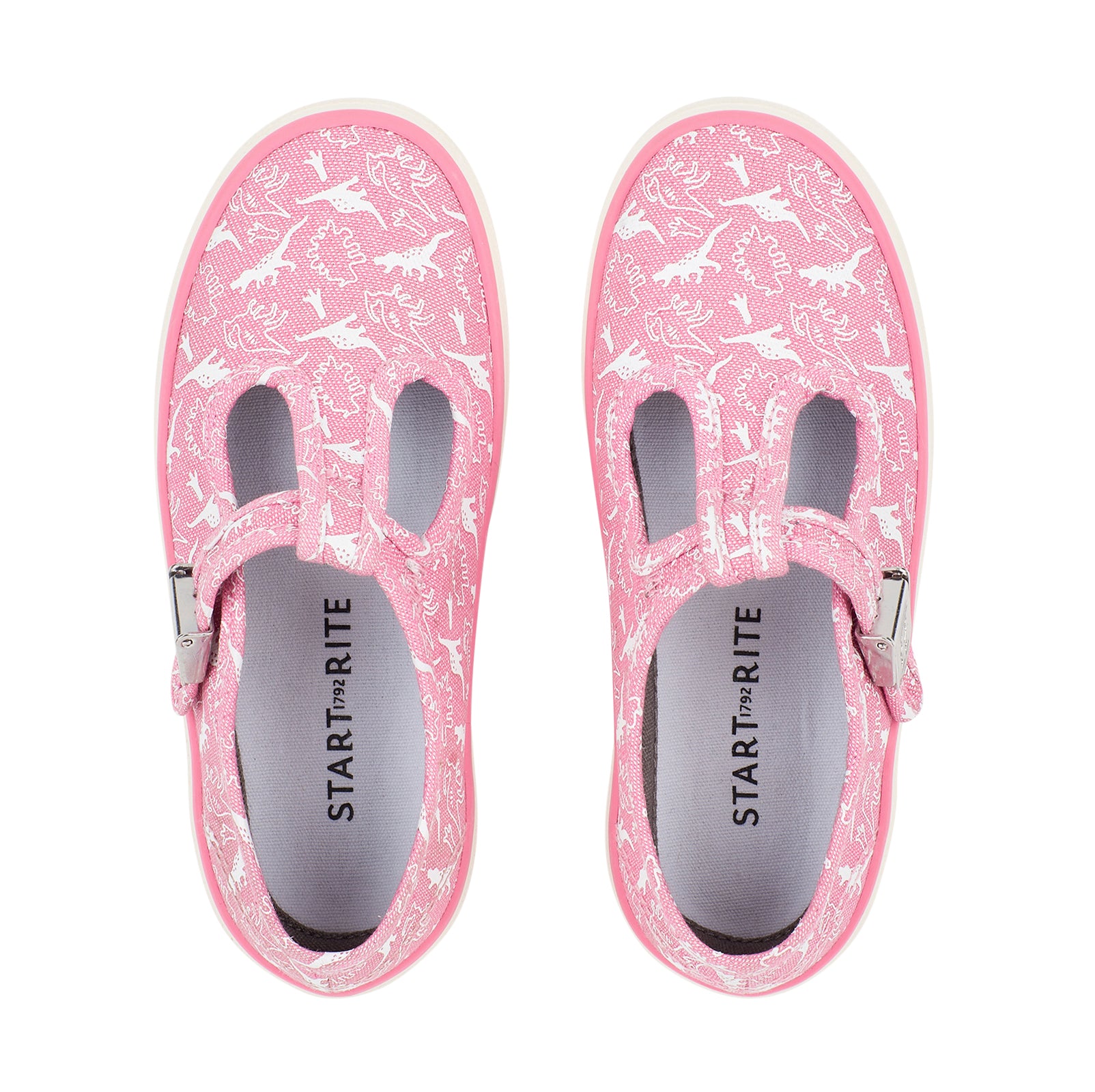 Start-Rite Fossil 6181_6 Girls Pink Dino Canvas Shoes