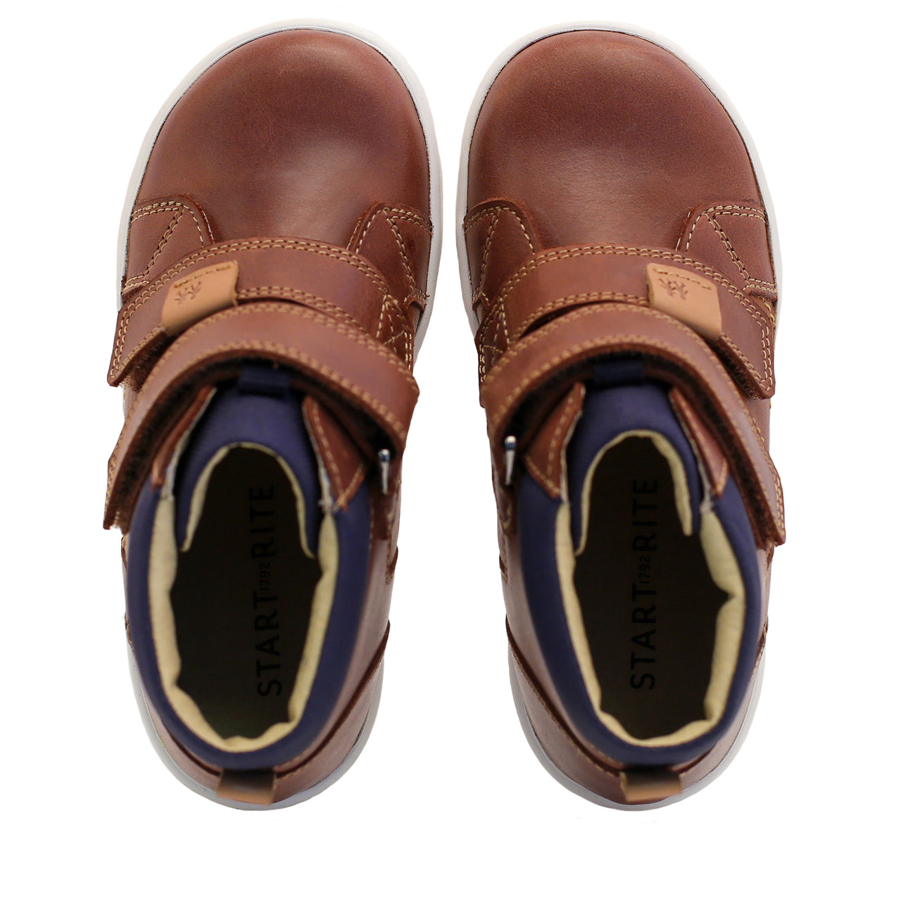 StartRite Discover 1743_0 Boys Brown Leather Touch Fastening High Tops
