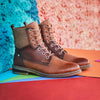 Pikolinos Aldaya W8J-8966C1 Ladies Brandy Leather Zip & Lace Ankle Boots