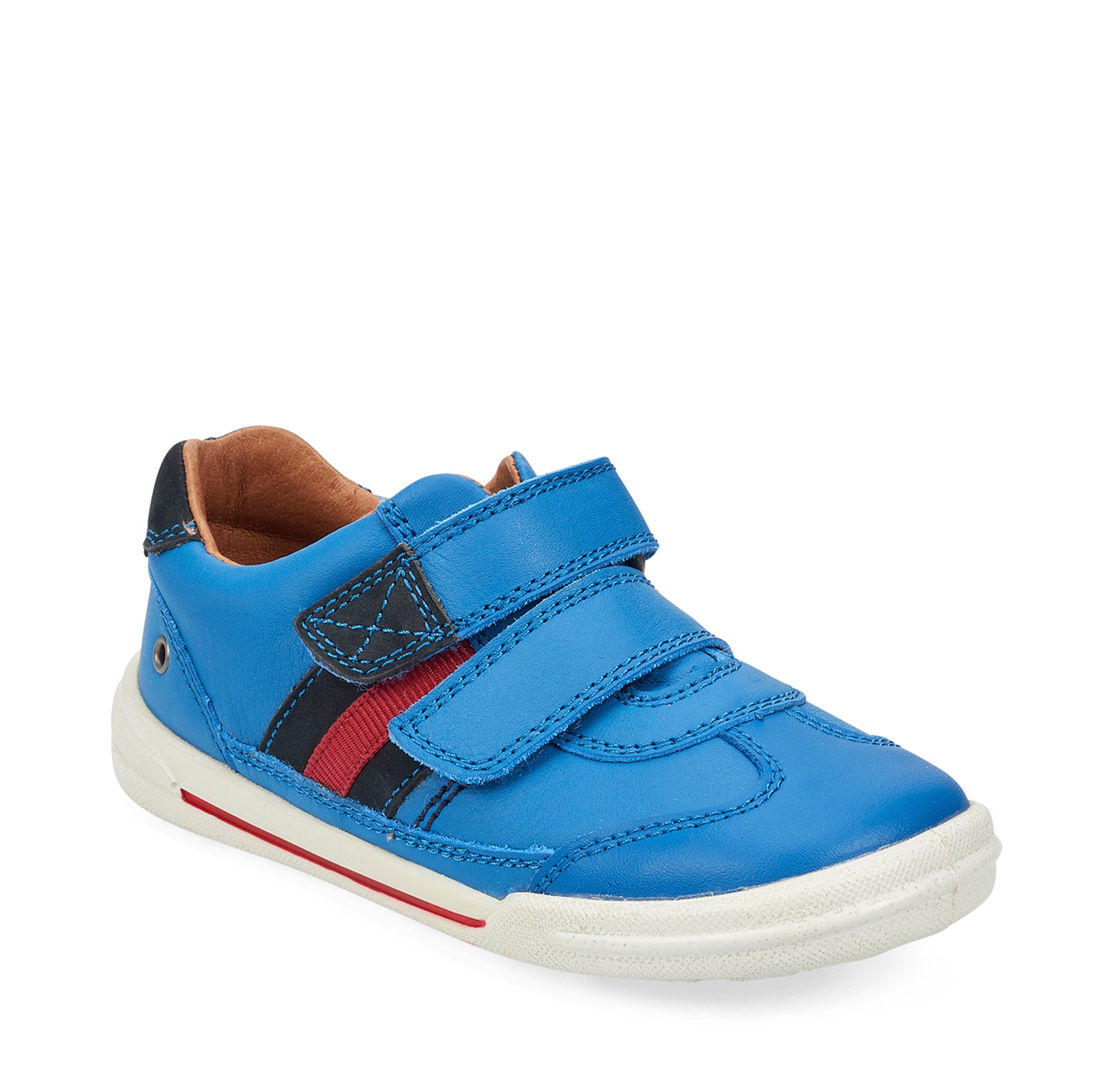 Start-Rite Seesaw 1725_2 Boys Blue Leather Touch Fastening Shoe