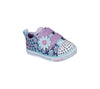 Skechers 314762N Sparkle Lite Mini Blooms Girls Denim Multi Rip-Tape Fastening Shoes