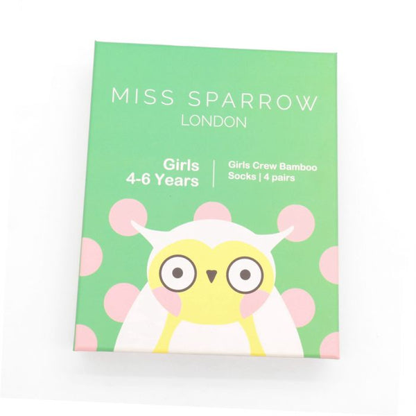 Miss Sparrow BK005 Girls 4-6 Animal Socks Box