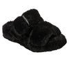 Skechers 167238 Cozy Wedge Ladies Black Slippers