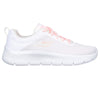 Skechers 124952 Go Walk Flex Alani Ladies White And Pink Textile Elasticated Trainers