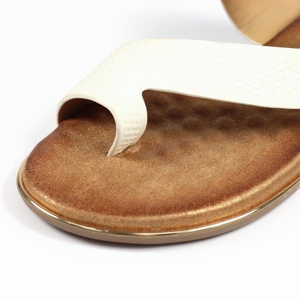 Lunar Demi JLH281 Ladies White Toe-Post Sandals