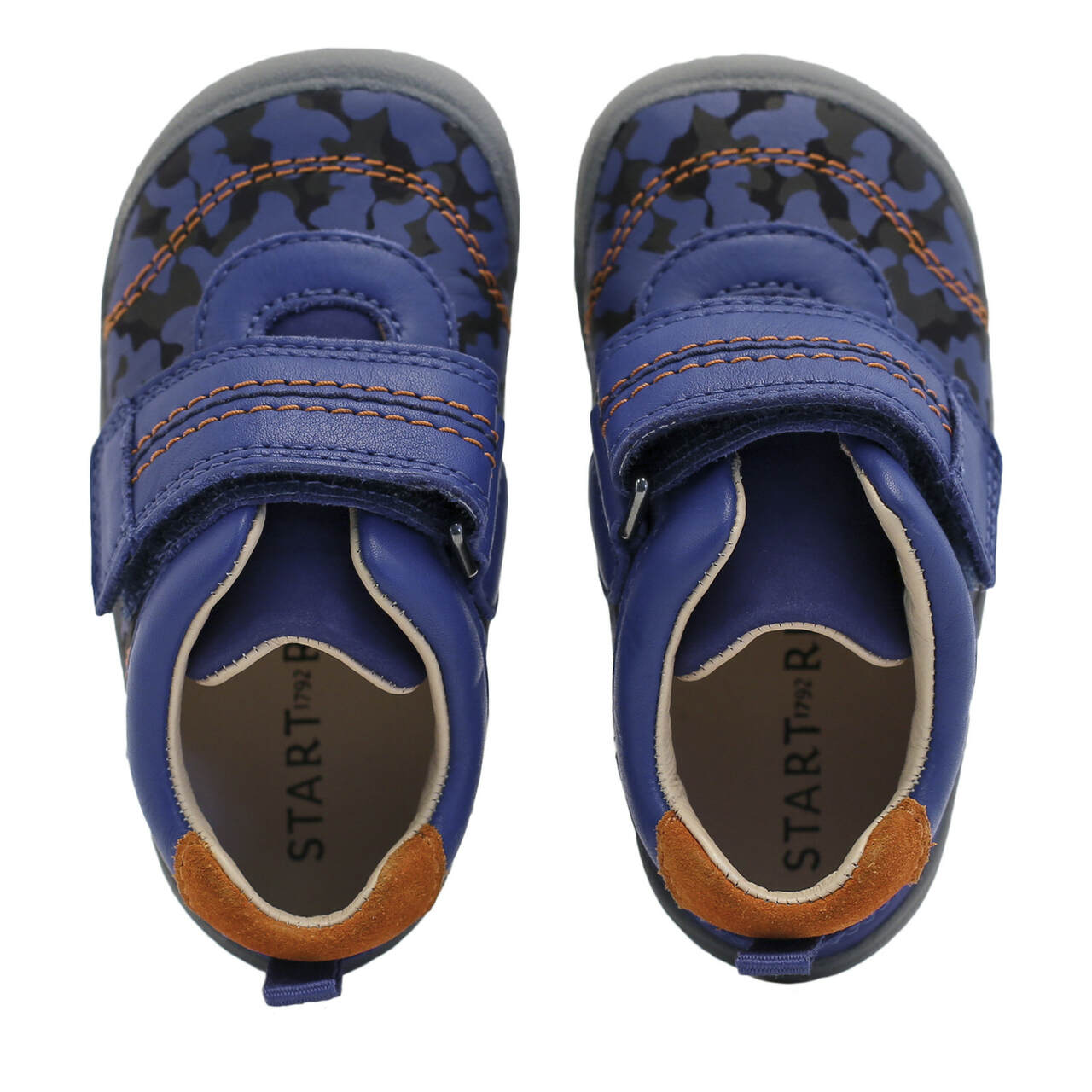 StartRite Hide 0788_2 Boys Bright Blue Leather Touch Fastening First Shoes
