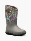Bogs York Star Heart 72886 Girls Grey Multi Waterproof Wellington Boots
