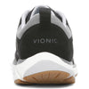 Vionic Zanny Ladies Black & Charcoal Leather & Textile Lace Up Trainers