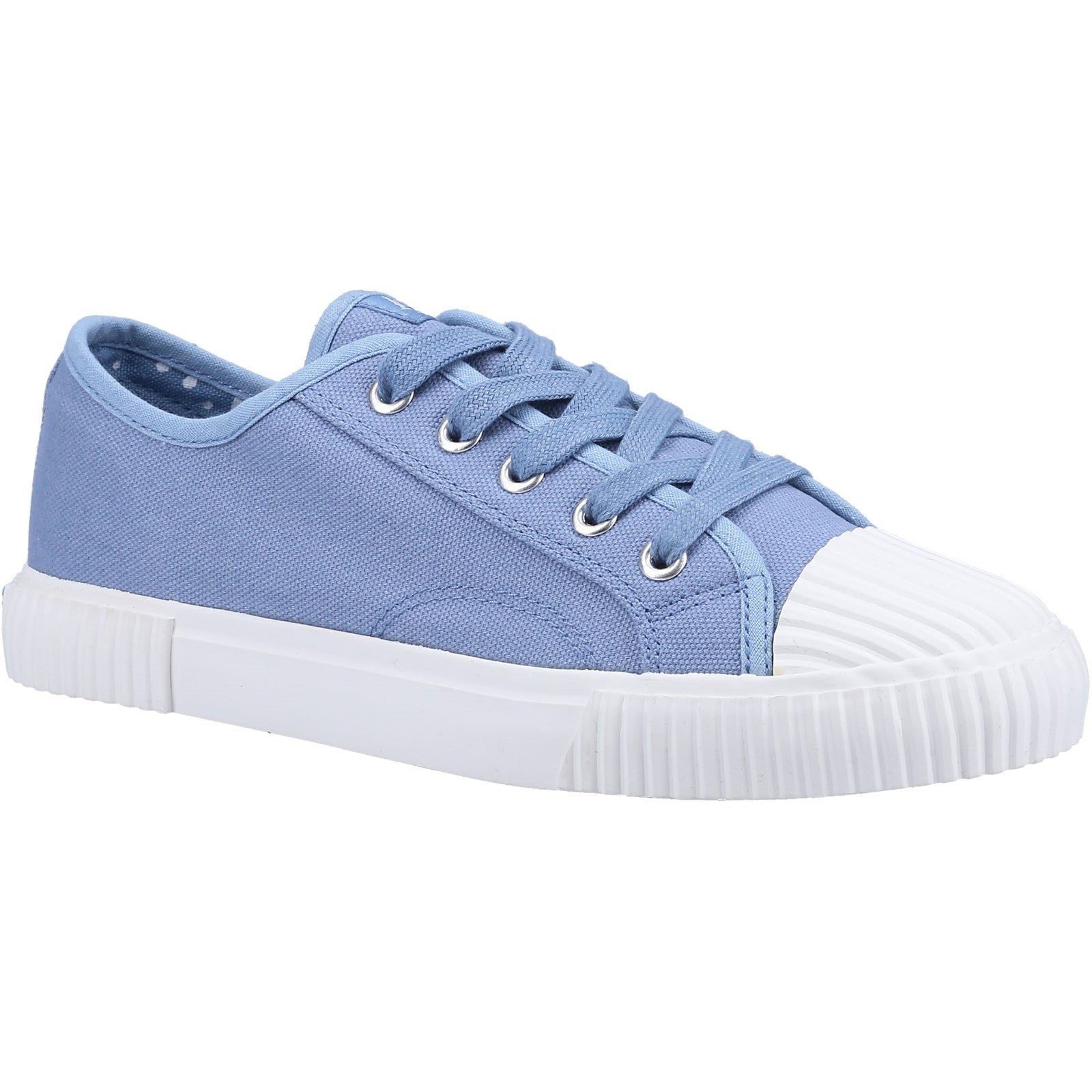 Hush Puppies Brooke Ladies Blue Textile Lace Up Trainers