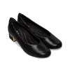 Van Dal Reece 3082 Ladies Black Crackle Print Leather Court Shoes