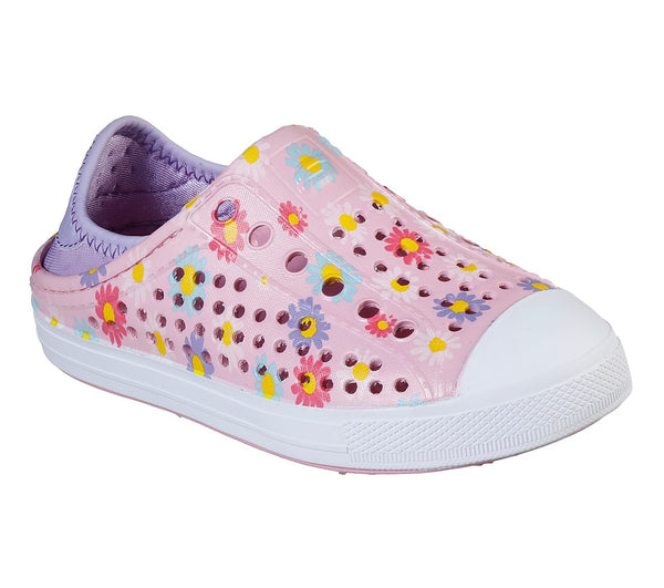 Skechers 302114L Guzman Steps Hello Daisy Girls Pink Slip On Shoes