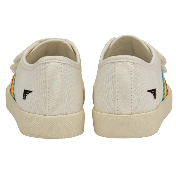 Gola Coaster Rainbow Stitch Girls Off White Multi Touch Fastening Trainers