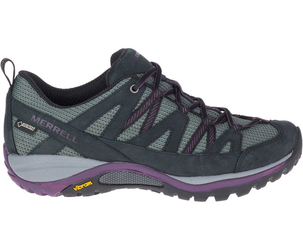 Merrell Siren Sport 3 Ladies Black & BlackBerry Gore-tex Lace Up Hiking Shoes.