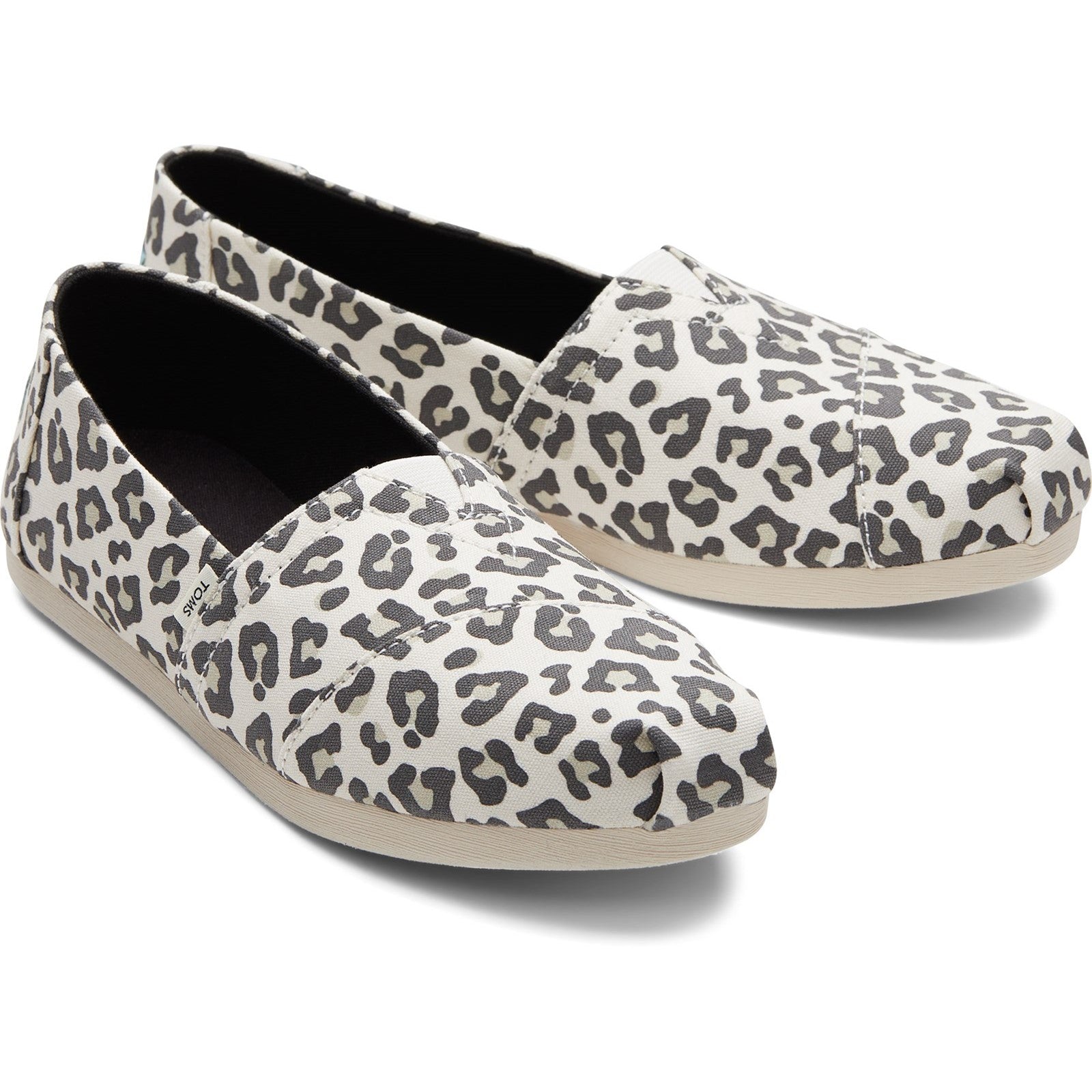Toms Alpargata 10017747 Ladies Snow Leopard Textile Vegan Slip On Shoes