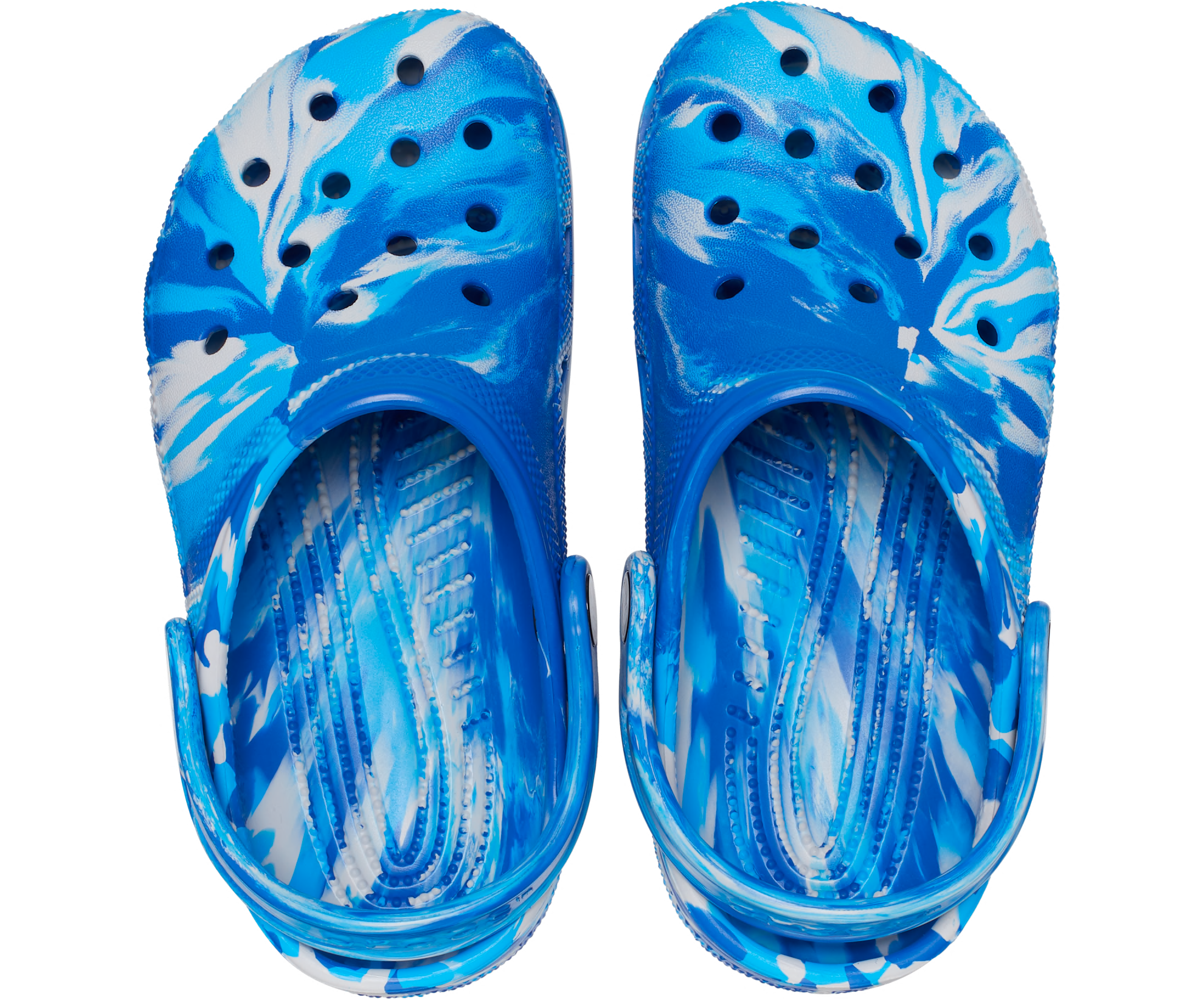 Crocs Classic Marbled K 207464-4LB Kids Blue Bolt And Multi Clogs