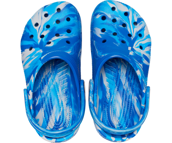Crocs Classic Marbled K 207464-4LB Kids Blue Bolt And Multi Clogs