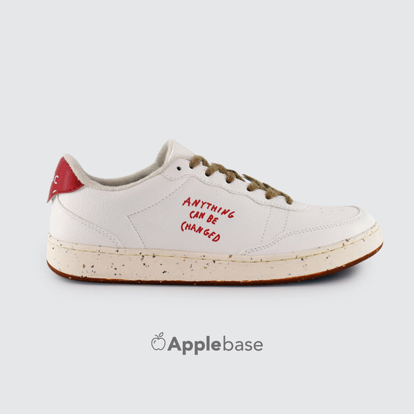 ACBC Evergreen Ladies White And Red Apple Lace Up Trainers