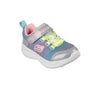 Skechers 303518N Snap Sprints 2.0 Stars Away Girls Grey Multi Textile Touch Fastening Trainers