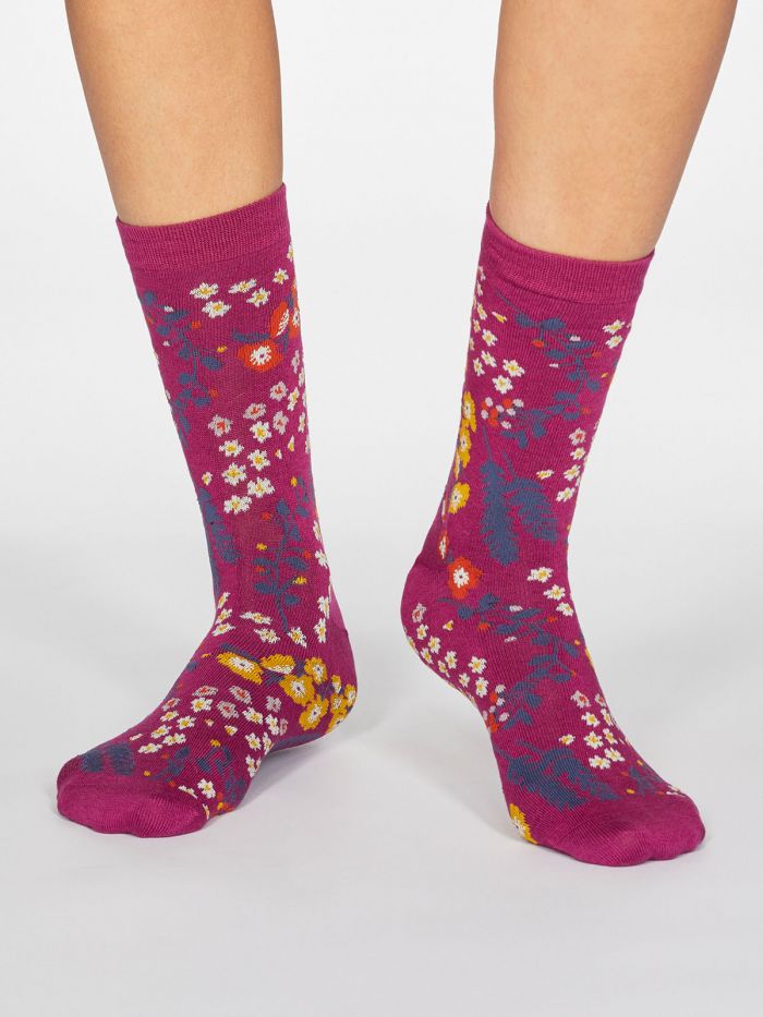 Thought SBW 5343 Rozalia Ladies Floral Set (3 Pairs) Of Bamboo Socks