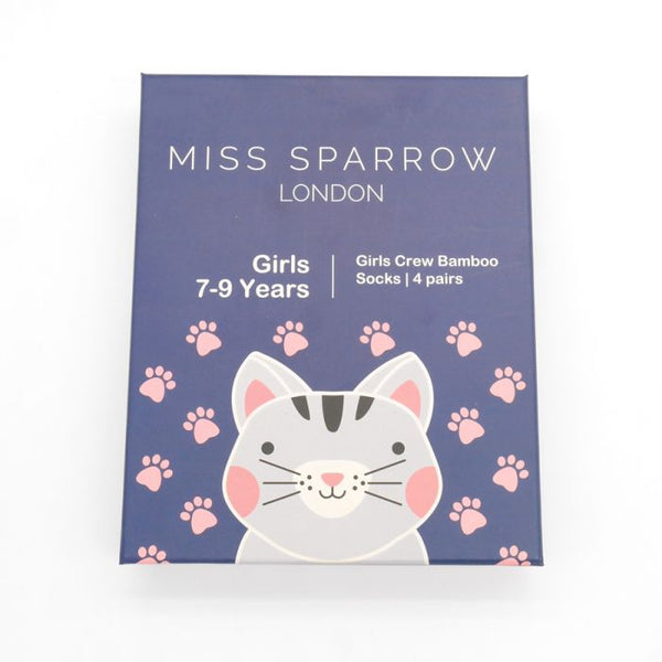 Miss Sparrow BK006 Girls 7-9 Animal Socks Box