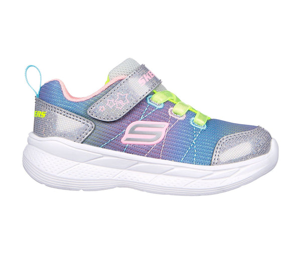 Skechers 303518N Snap Sprints 2.0 Stars Away Girls Grey Multi Textile Touch Fastening Trainers