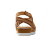Van Dal Elan Ladies Camel Brown Perforated Suede Slingback Sandals
