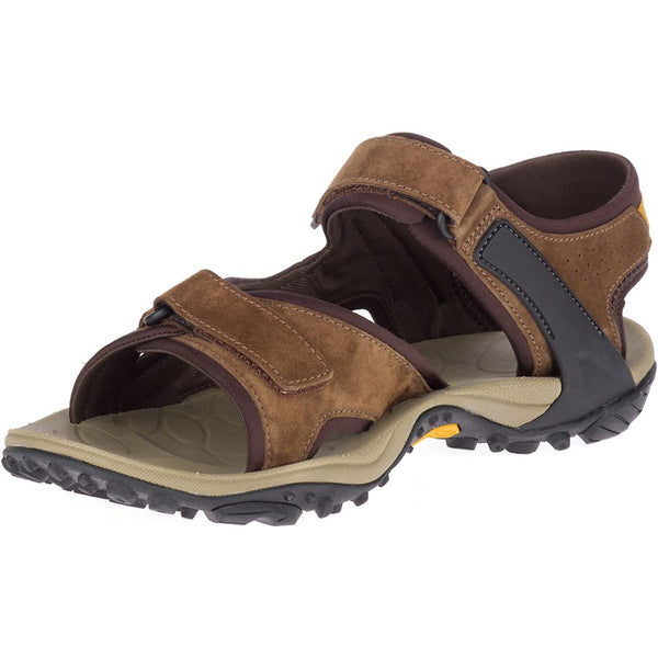 Merrell Kahuna 4 Strap Mens Brown Leather & Textile Touch Fastening Sandals