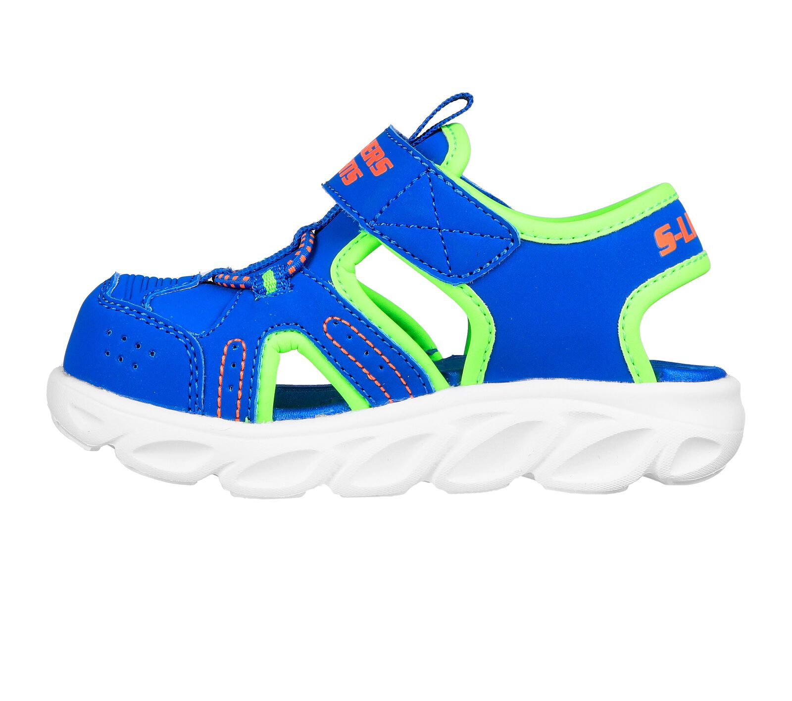Skechers 401680N Hypno Splash Sunzys Boys Blue And Lime Synthetic Touch Fastening Sandals