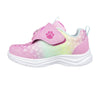 Skechers 302698N Glimmer Kicks Skech Pets Girls Pink Multi Textile Touch Fastening Trainers