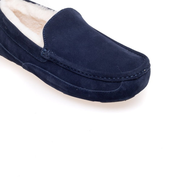 Steptronic Marlow Mens Navy Blue Suede Slippers