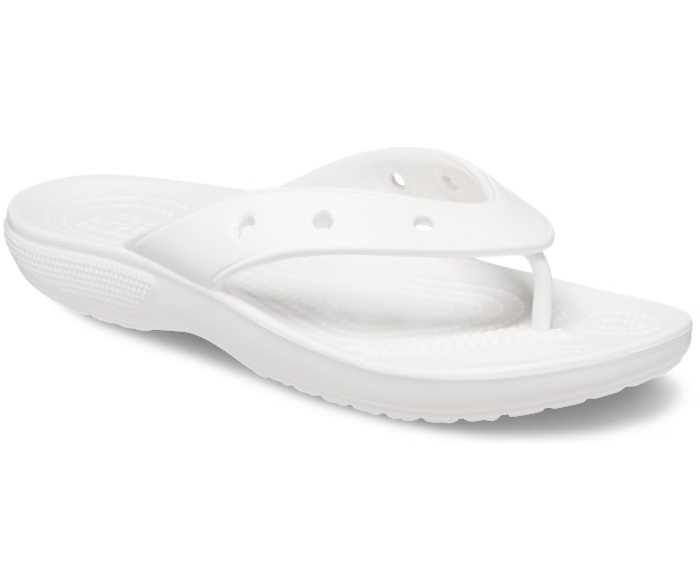 Crocs Classic Flip 207713-100 Ladies White Slip On Sandals